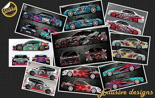 Miniatura 4 de Stikka Calcomanía de vinilo para capó de coche, diseño de leopardo de nieve, colmillo y gato salvaje, 33,5 x 55 pulgadas (33.5 in x 55.1 in)