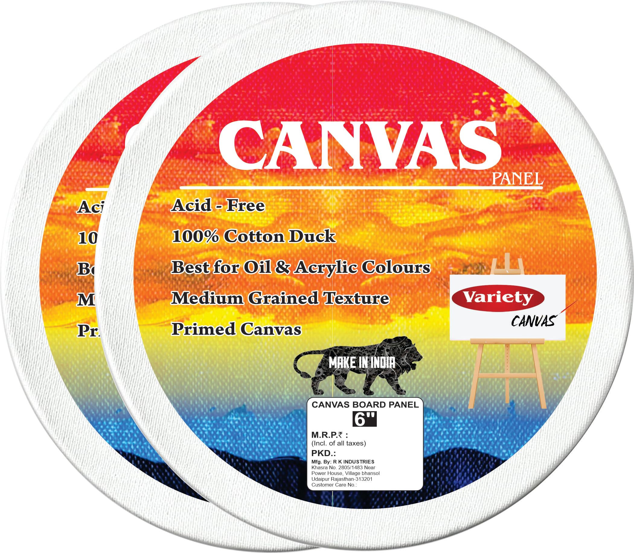 Variety Canvas Round Panels - Artist Grade -10