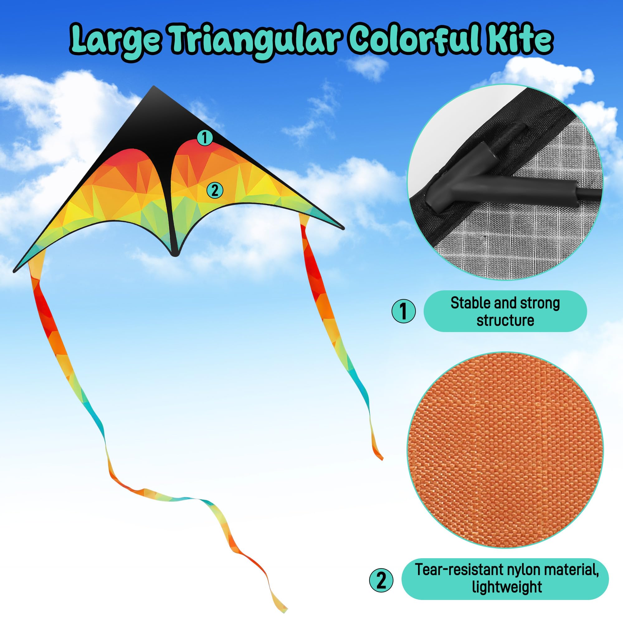 Produktbild von Drachen Kinder, Einleiner Flugdrachen Für Kinder Und