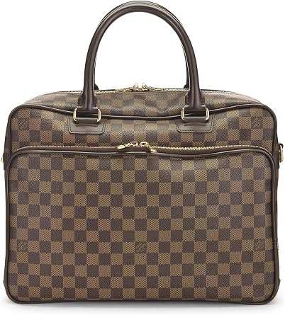 Pre-loved Damier Ebene Icare Briefcase, Brown