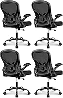 Vista 7 de Silla de oficina Winrise, silla alta ergonómica para escritorio de pie, silla de computadora con soporte lumbar, silla giratoria de malla