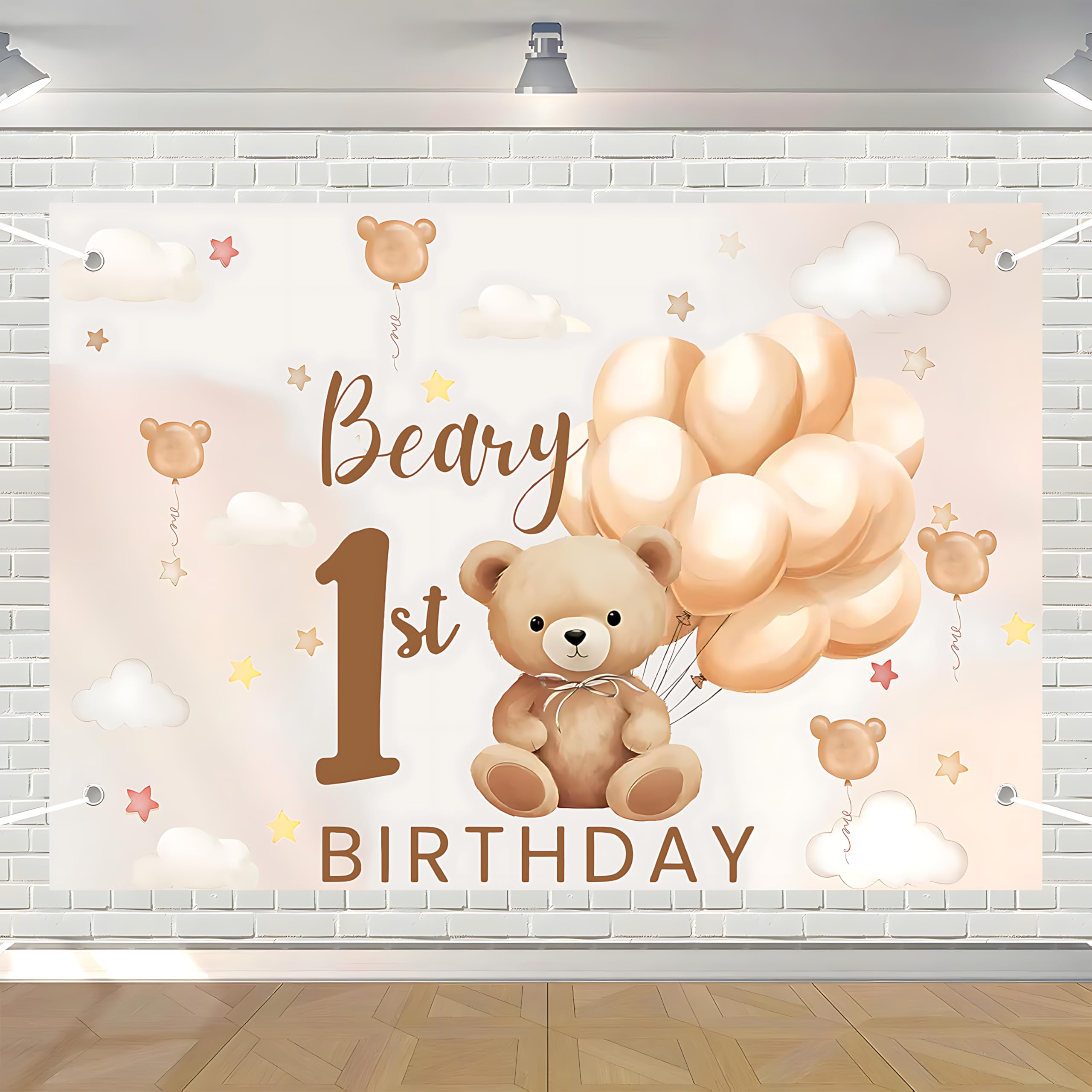 Beary First 1st Birthday Backdrop