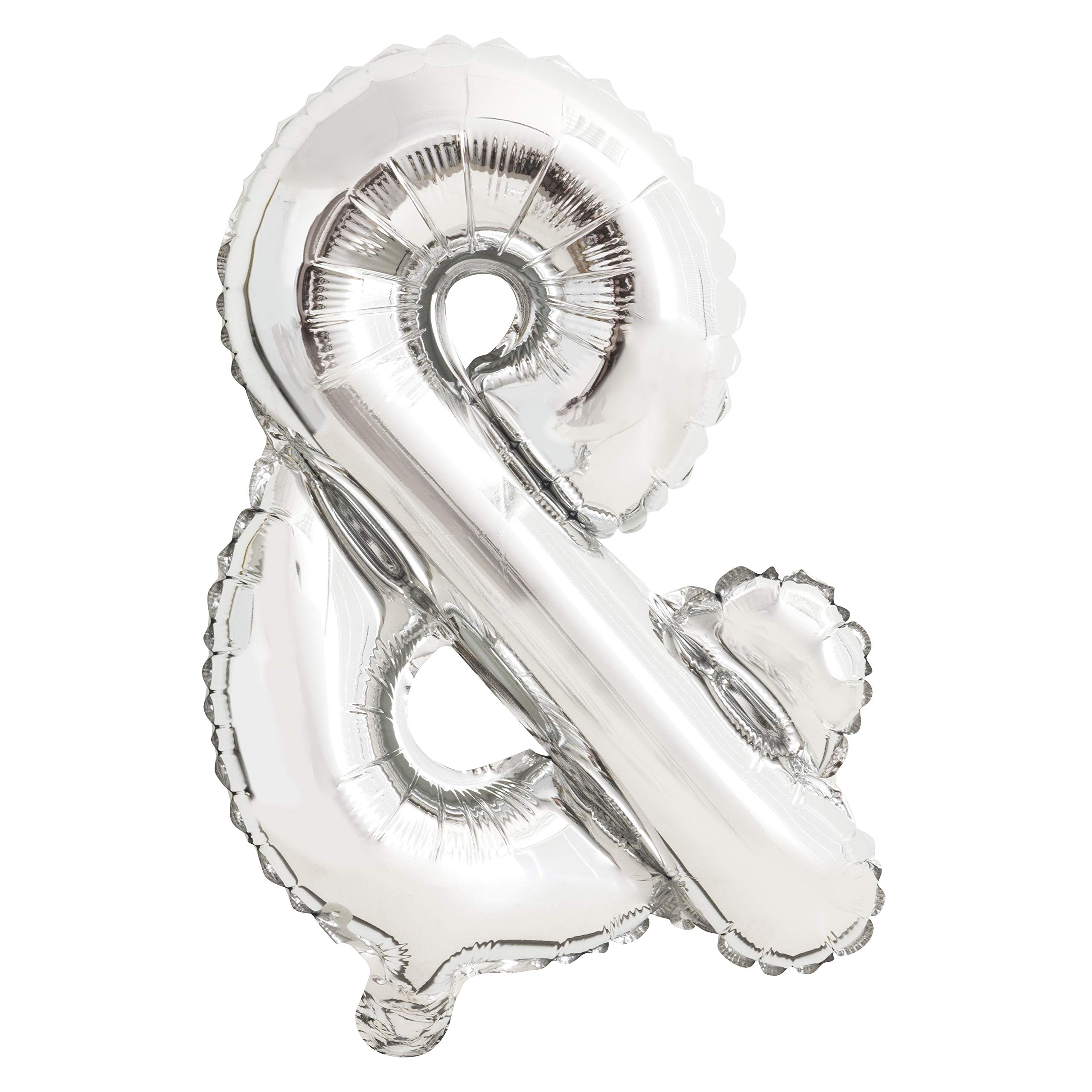 "&" - Shaped Silver Foil Balloon (35cm) - Stylish Party Decor for Birthdays, Anniversaries & Celebrations - 1 Pc