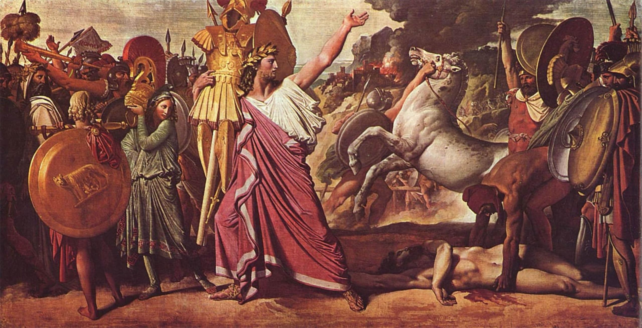 Cuadro Romulus Jean Auguste Ingres, decoración hogar con lienzos de pinturas famosas 5