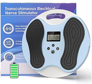 Medic Durchblutungs-Stimulator für Füße & Beine, EMS Fußmassagegerät – fördert die Fußdurchblutung und lindert Unannehmlichkeiten in Beinen und Füßen,mit 4 wiederverwendbaren TENS-Pads