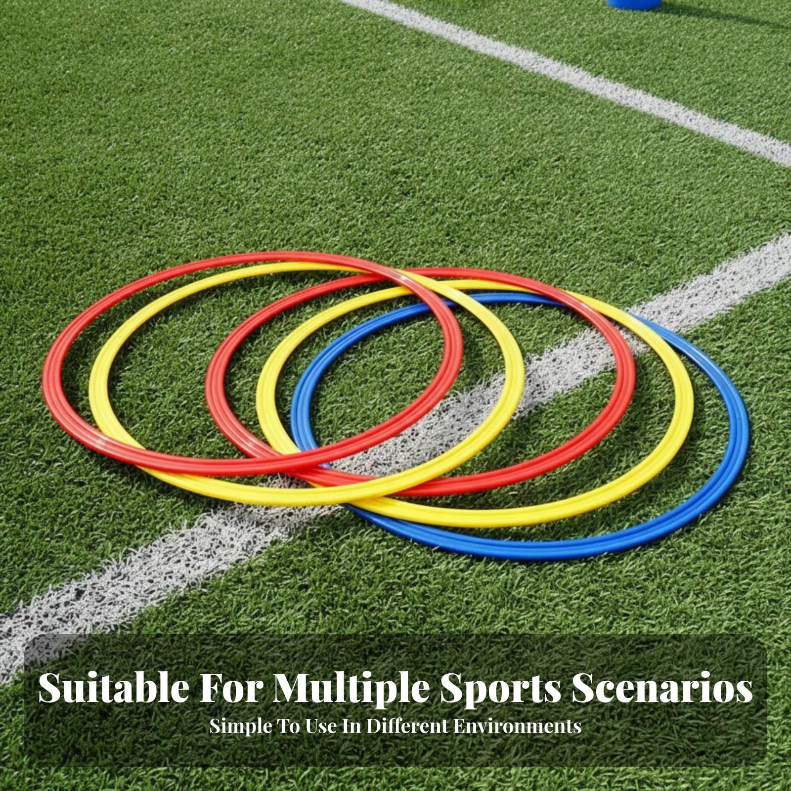 Milageto Cerchio Agility Multicolore Anello Training Leggero Cerchi Agilità Calcio per Fitness