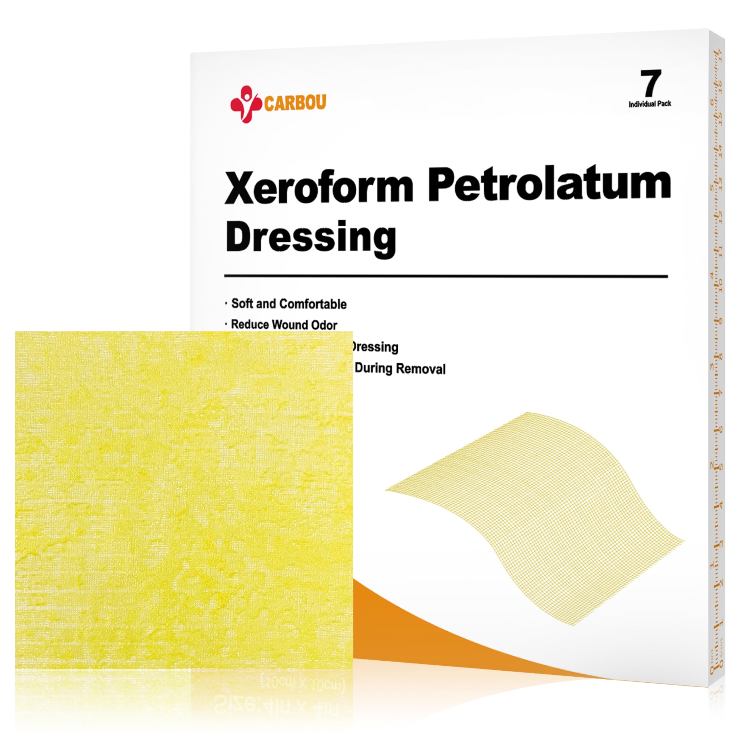 Carbou 7 Pack Xeroform Petrolatum Dressing 5"x9", Soft Non Stick Gauze Pads — Amazon image 7
