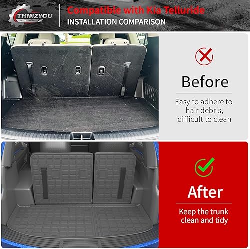 Vista 98 de Alfombrilla de carga compatible con Nissan Pathfinder 2022-2024 2025, forro de carga TPE para todo tipo de clima, accesorios Pathfinder 2023