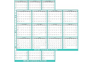 Erasable Wall Calendar 2023-2024 : Your Dry-Erase Calendar from Jul. 2023 to...