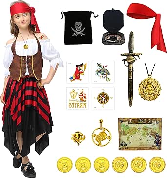Costume Pirata Bambino - Completo Con Accessori Per Carnevale E Halloween - Foto 2