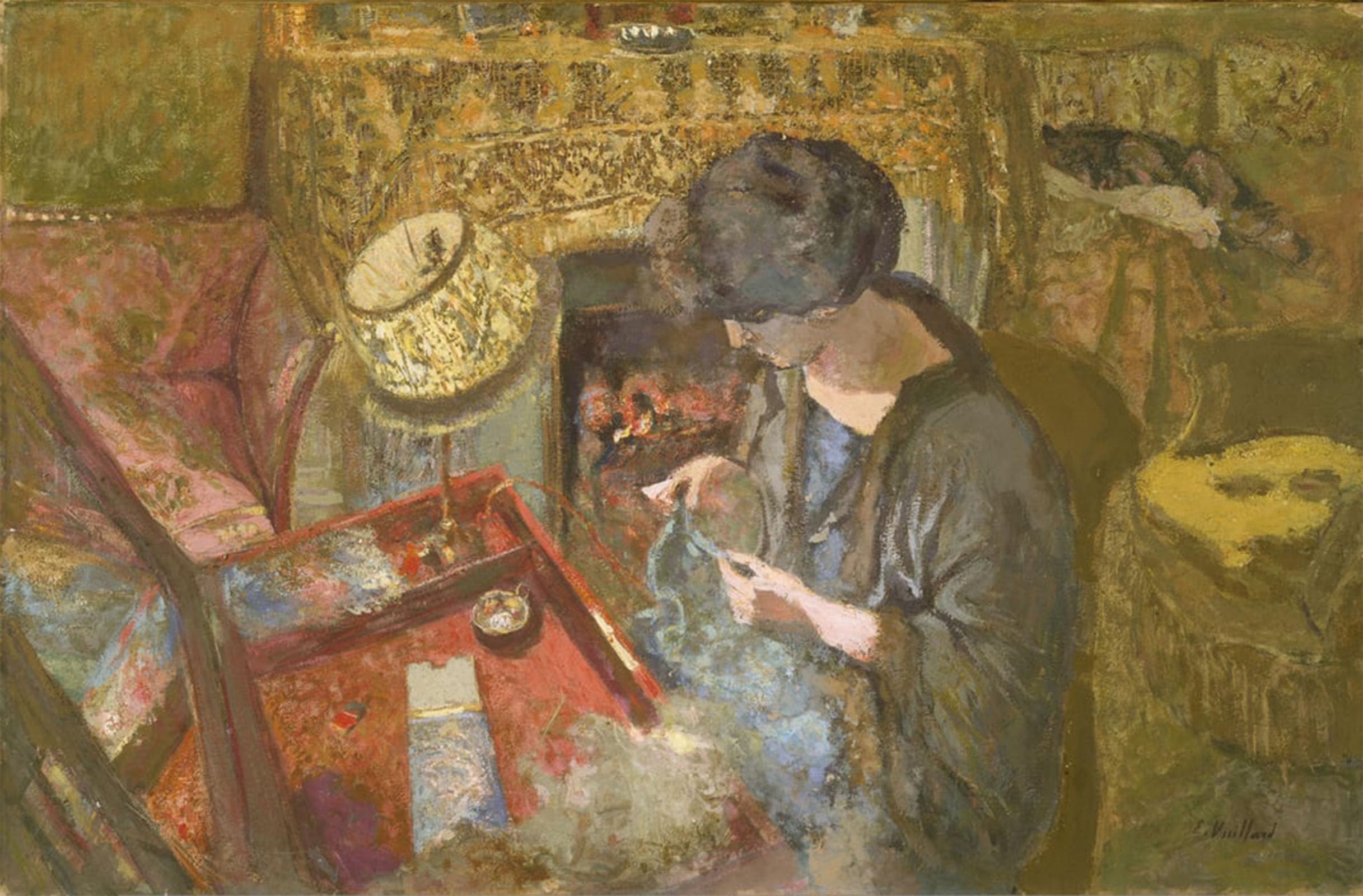 Cuadro de Edouard Vuillard decoración sala de estar lienzo vertical 60x90 5