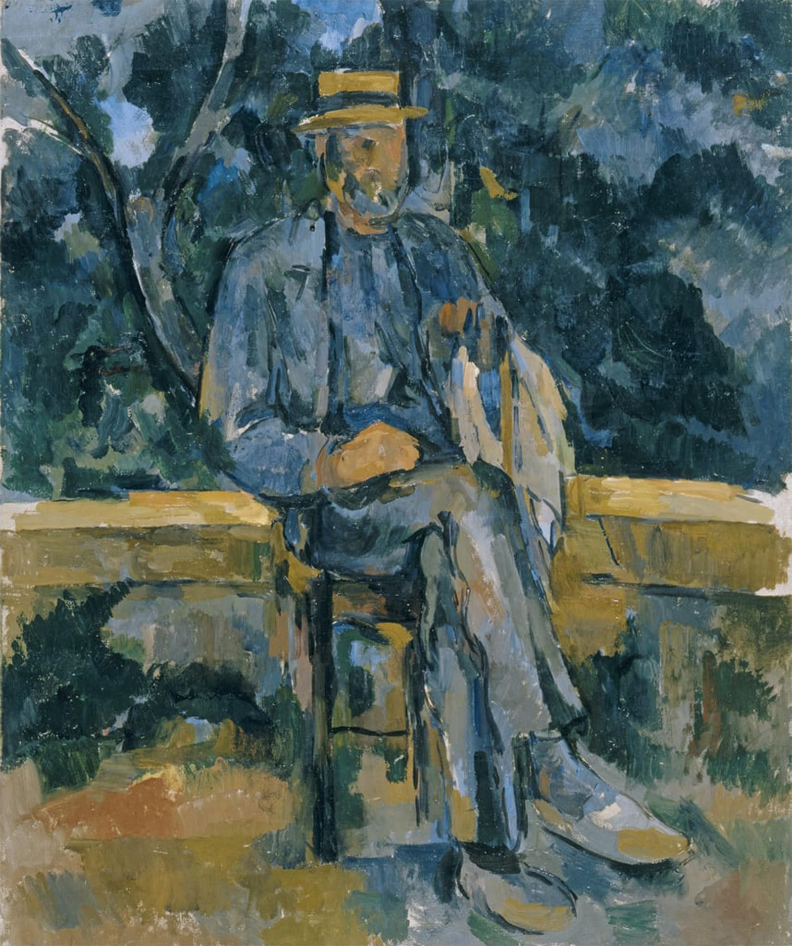 SERENDIPITP Abstract Painting Mural Print Picture Wall Decor Painting Portrait of Peasant by Paul Cézanne Vintage Wall Artwork for Home Decor 60x90cm