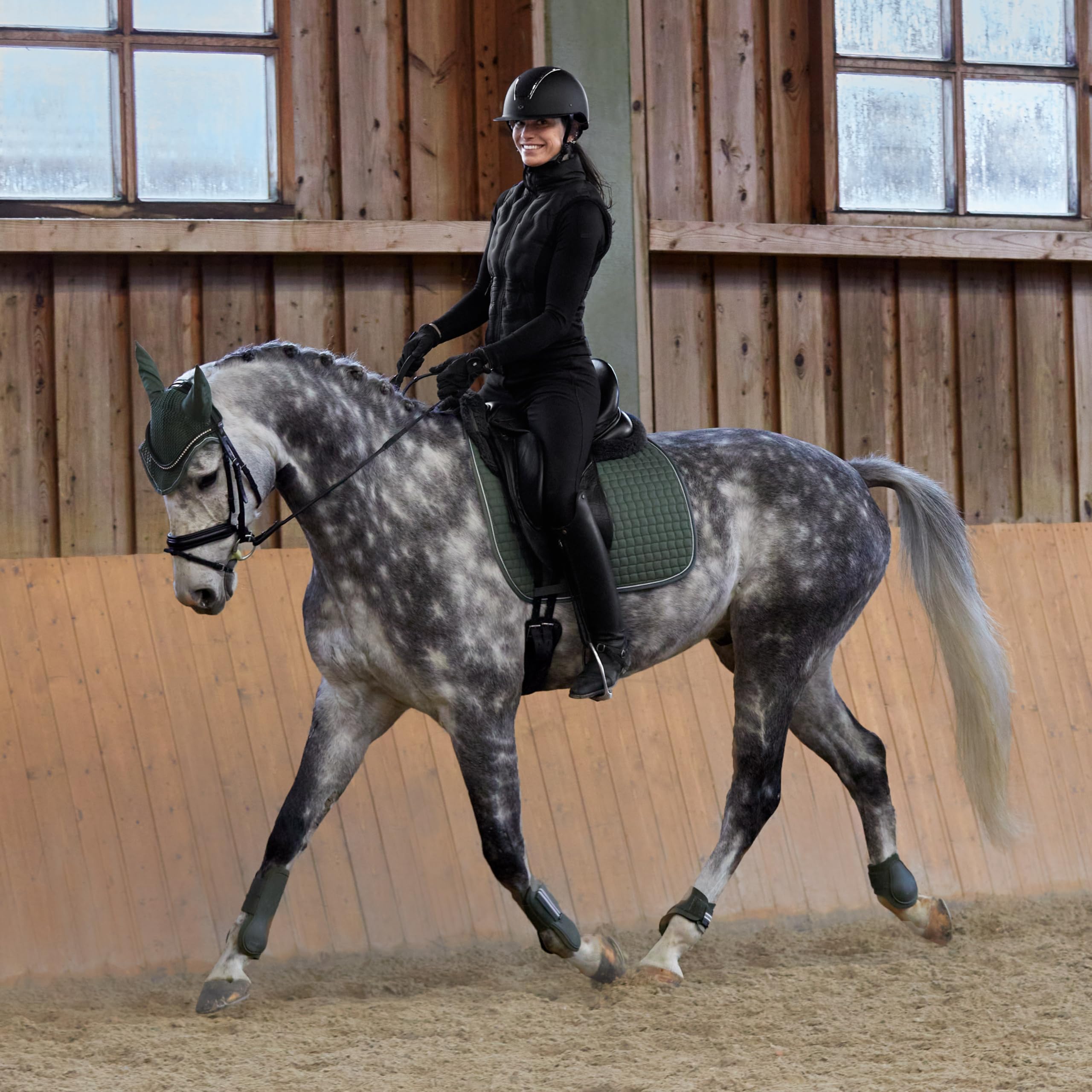 HORZE Tapis de Selle Mixte Adepto Vert pour Cheval et Poney