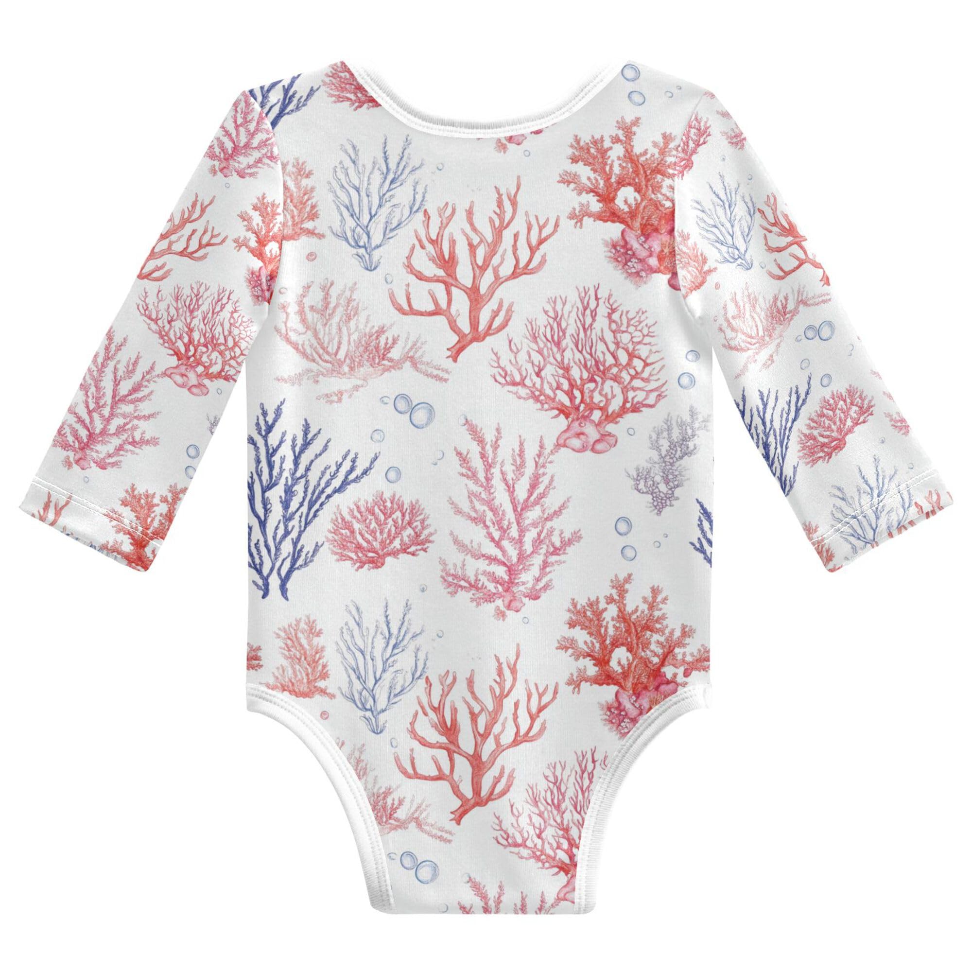 Aesthetic Cyanea Capillata White Girl Clothes Button Down Cotton Boy Winter Clothes for Gender Neutral Baby First Birthday 18M