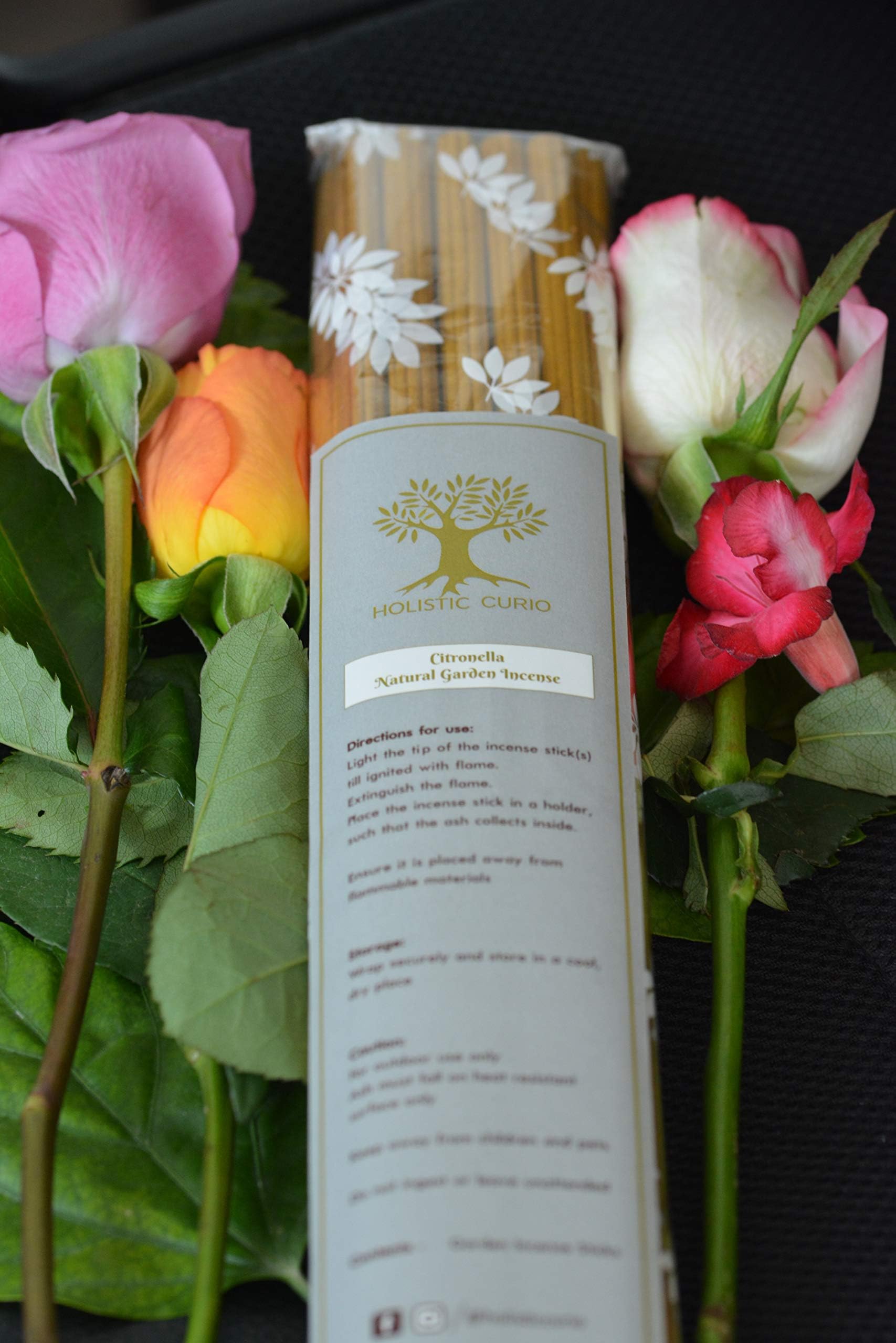 Citronella 100% Natural Incense Sticks - Best Outdoor Mosquito & Insect Repellent Holistic Curio