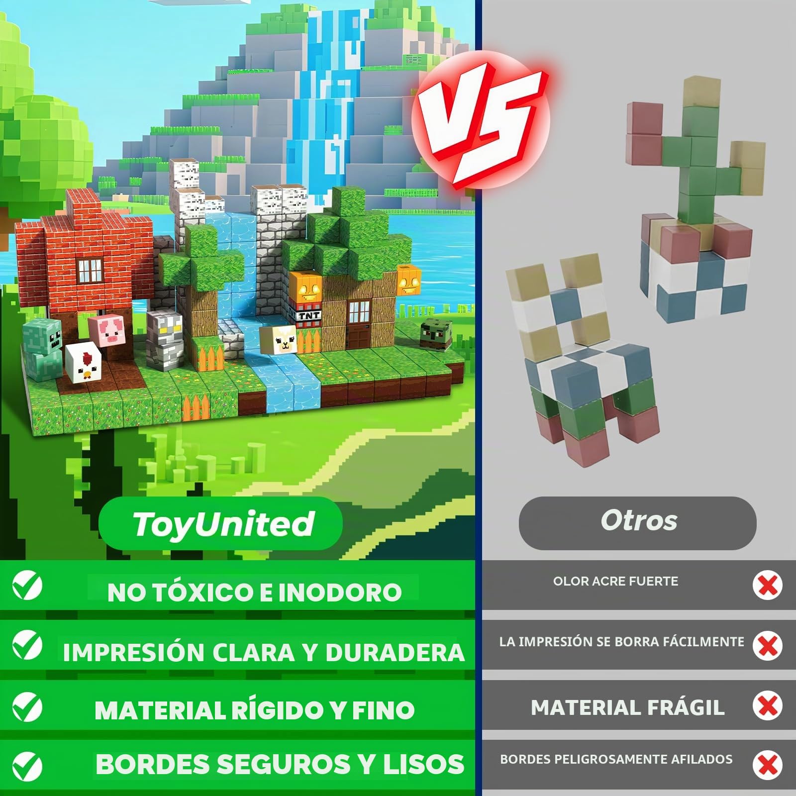 ToyUnited Bloques magnéticos con aventuras mágicas en el río: 300 piezas de bloques magnéticos – Construye tu propia caza del tesoro con figuras y paisajes creativos