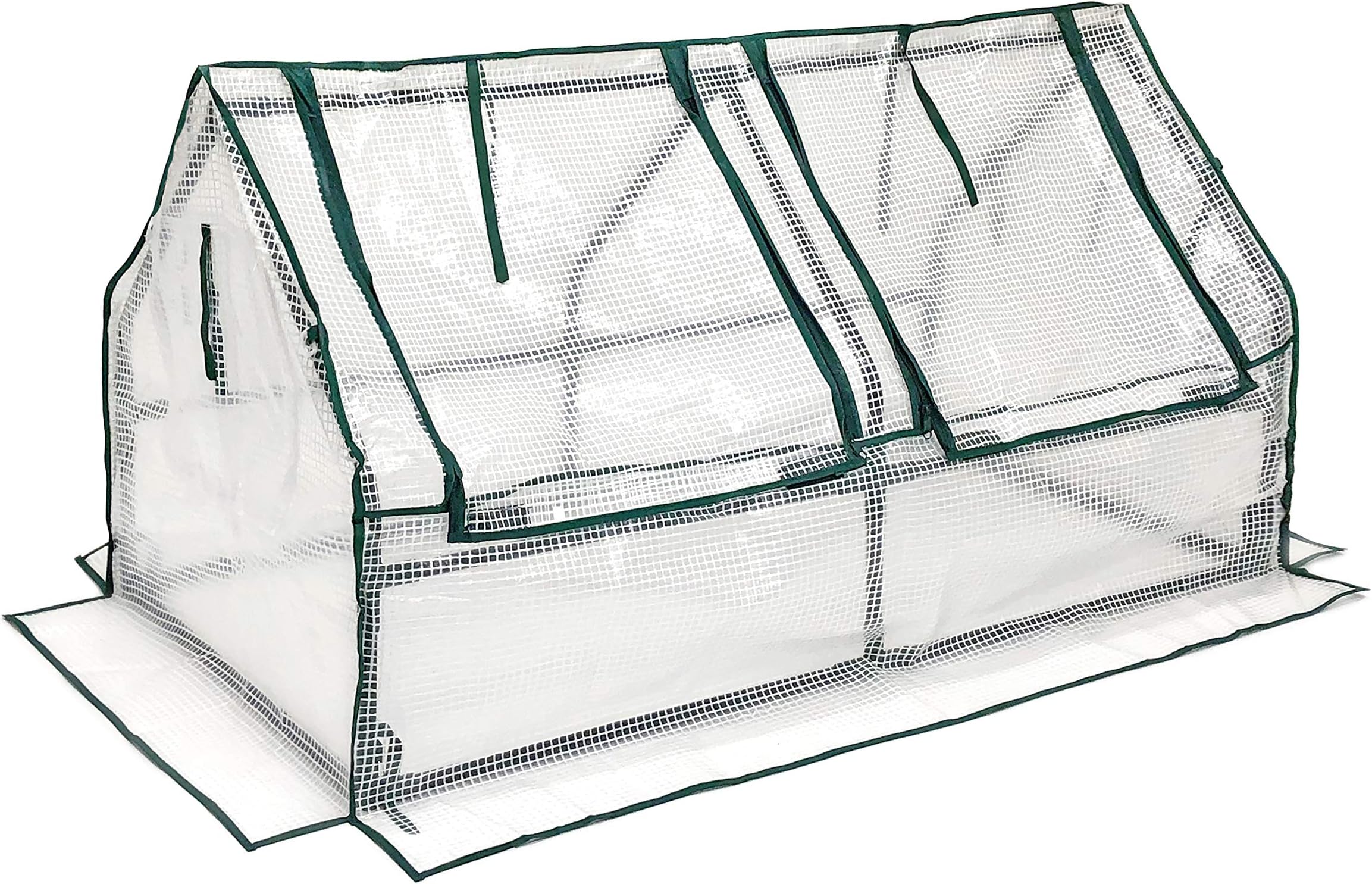 Topline Heavy-Duty Outdoor Mini Garden Greenhouse with Zipper Openings - 47 Inch