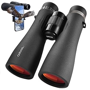 12x50 HD Binoculars for Adults, High Powered with Upgraded Phone Adapter, Clear Low Light Vision, IPX7 Waterproof & Lightweight for Bird Watching, Hunting, Outdoor Travel