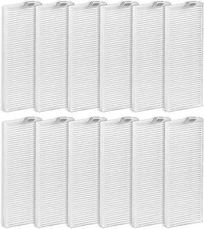 BRUVISH(12 Pack) HEPA Filters Compatible With Lefant M210P M210 Pro M210B M213S M210S M210 M213, OKP Life K2 K3 K3A K4 K5 Robot Vacuum Cleaner Filter Kit, Replacement Parts Filters Accessories