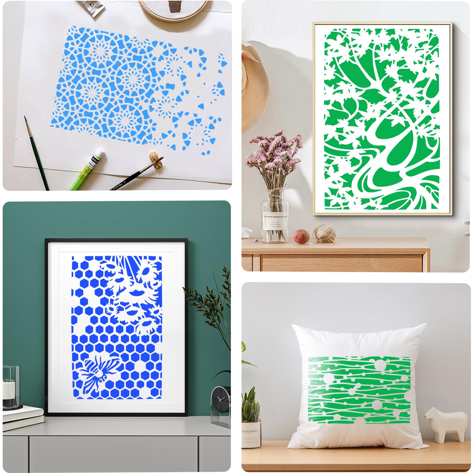 Pochoirs Pour Peinture 17 Pochoirs Animaux Forêt - Taille Mixte - Réutilisables Pochoir Animaux Pour Mur