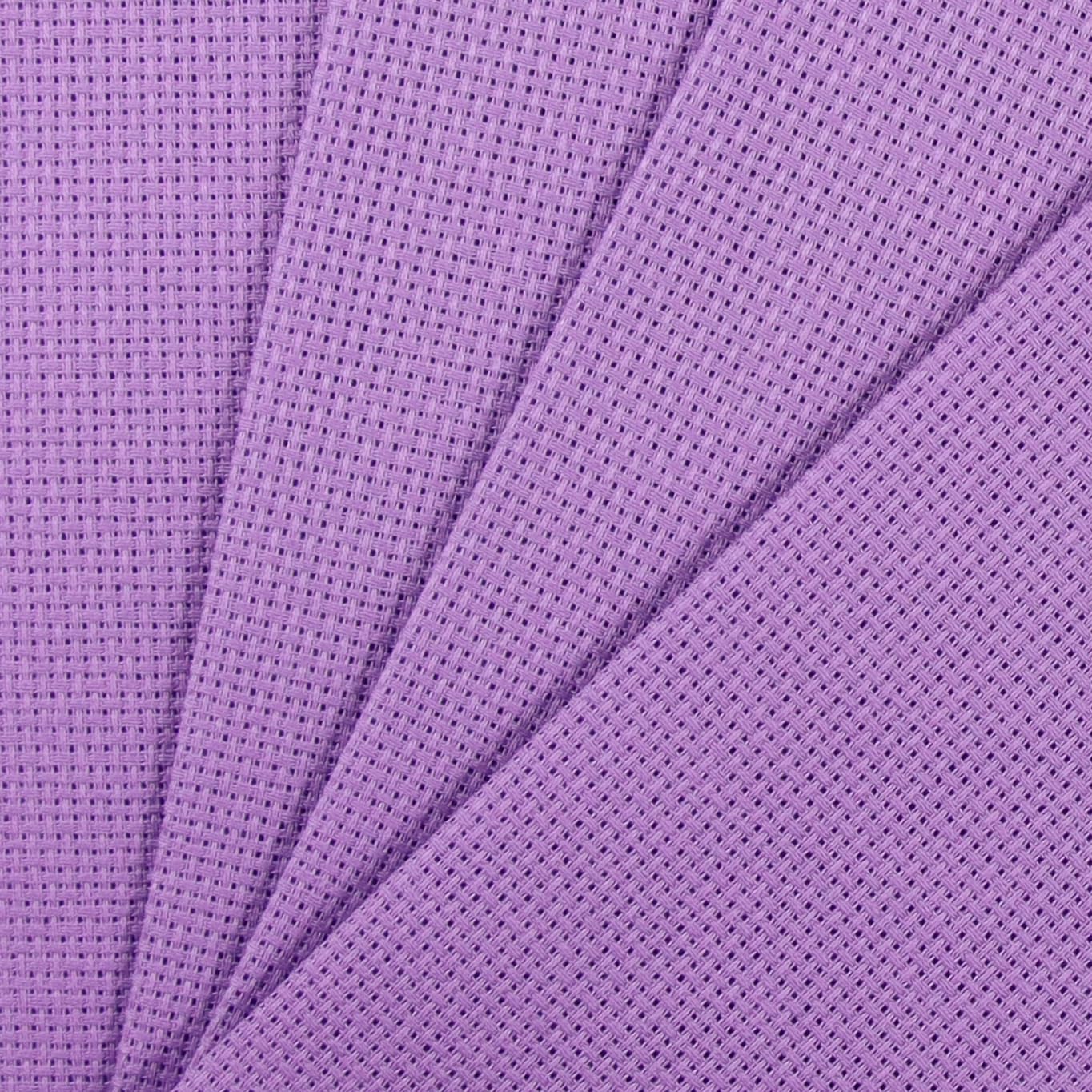 KCS 4/6 pc of 12" x 18" 30cmx45cm 16CT Counted Cotton Aida Cloth Cross Stitch Fabric (Lavender, 4 pc)