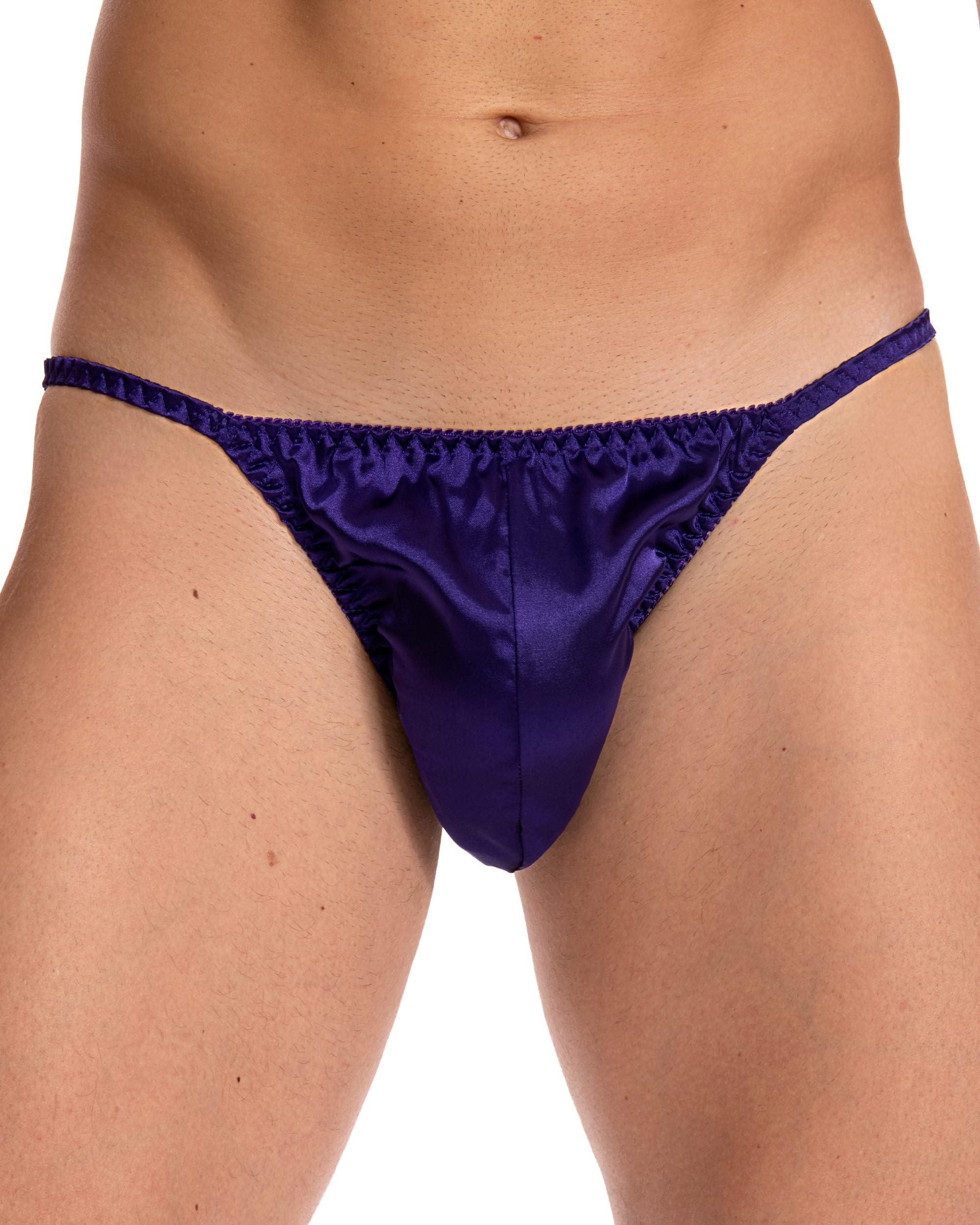 Satini Men's Underwear Satin Tanga Bikini Briefs Panties