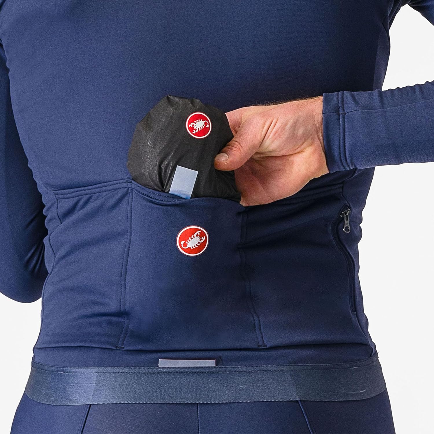 CASTELLI Men’s Squall Shell Jacket, Full Waterproof, Windproof Lightweight Reflective Jacket, Road Cycling & Gravel Biking - Image 4