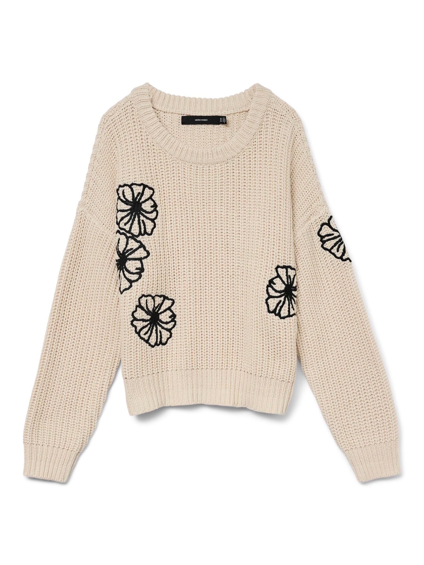 VERO MODA Vmlaura LS O-Neck Pullover Boo, Birch, M