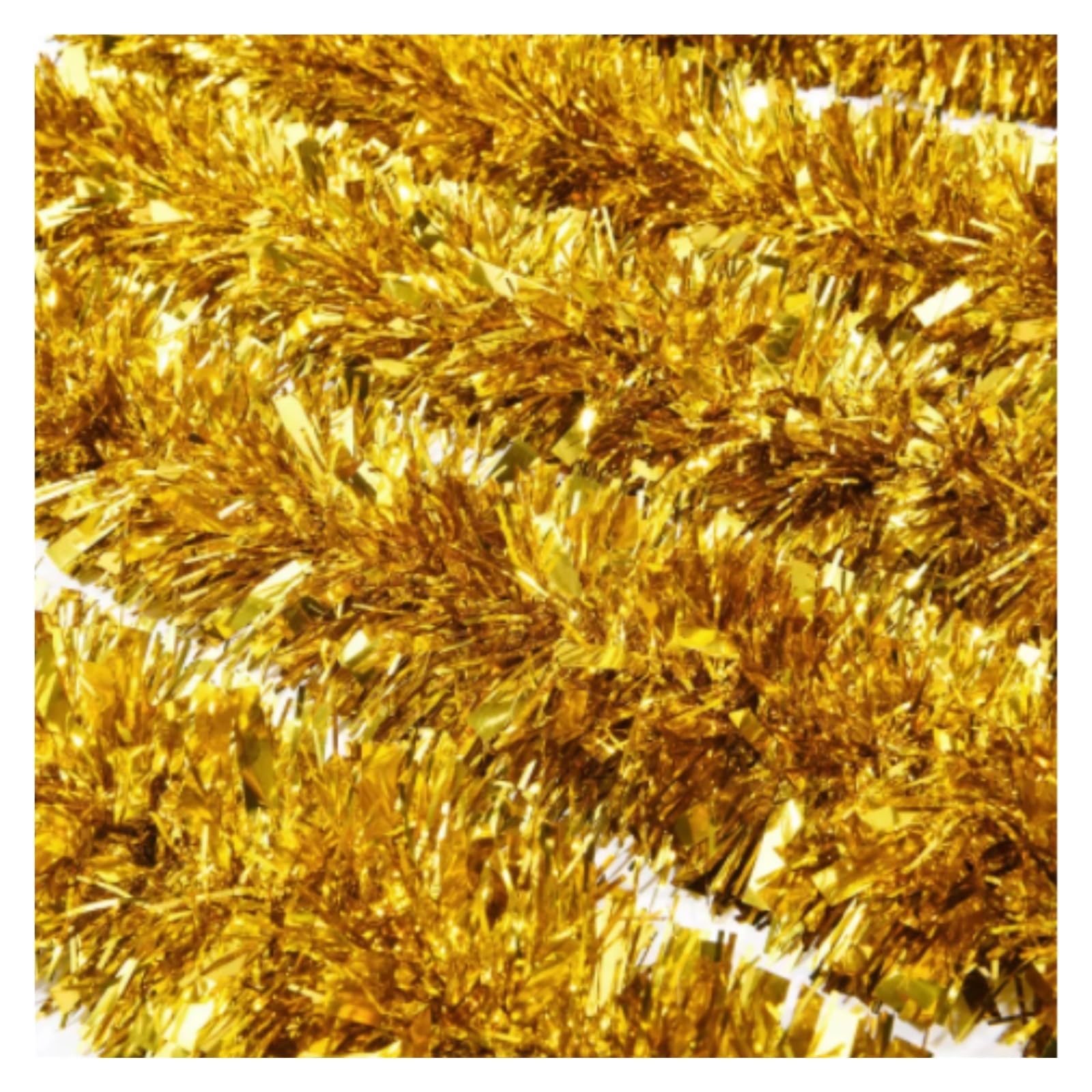 Lametta Weihnachtsbaum 5-teilige Weihnachts-Lametta-Girlande for Aufhängen Als Weihnachtsbaumdekoration for Hochzeiten Girlande Weihnachten(Gold,15M)