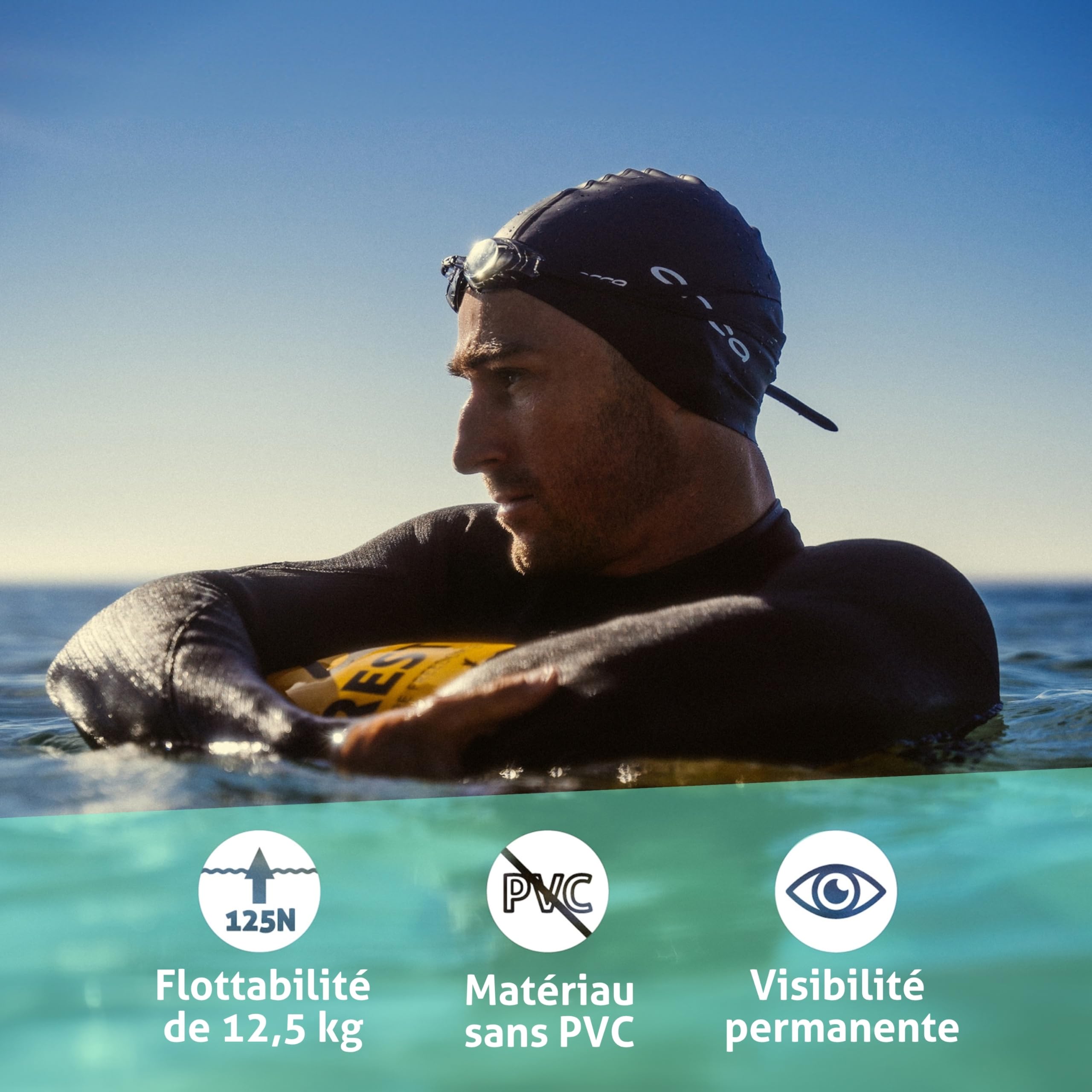 Restube Bouée Flottante, Sac de Natation Étanche sans PVC Haute Visibilité pour Les Amateurs de Natation, Triathlon et Autres Sports Nautiques