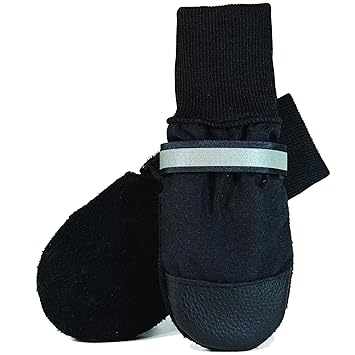 Muttluks All-Weather IB to XXL Dog Boots, 4 Pack (Black, Small (2.75-3.25in))
