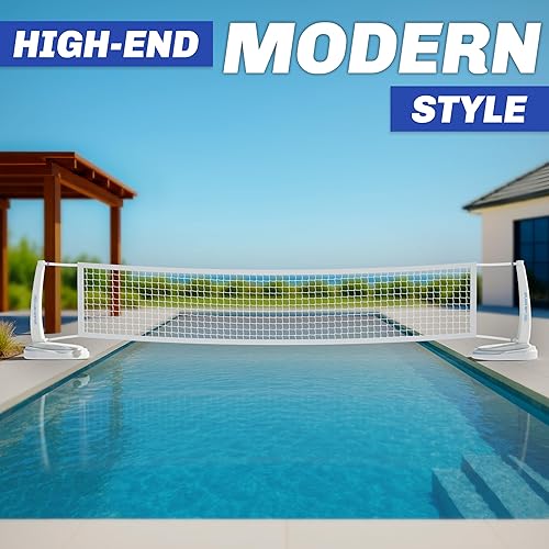 Miniatura 3 de GoSports Splash Net PRO - Red de voleibol para piscina, incluye 2 pelotas de voleibol de agua y bomba, color blanco, rojo o azul