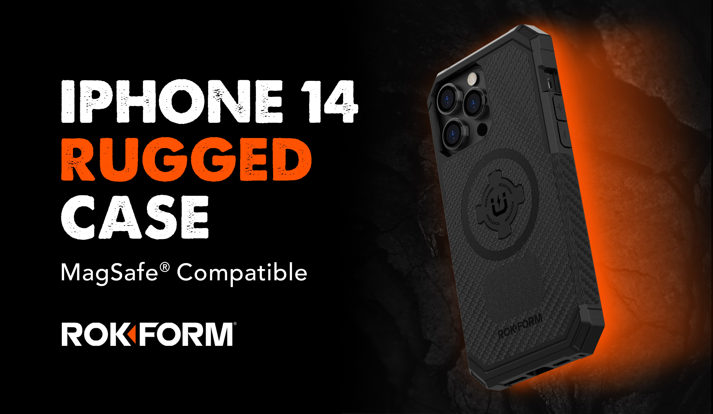 Rokform iPhone 14 Pro Max ラギッドケース Rokform - iPhone 14 Pro Max Case, Rugged Series, Dual Magnet +