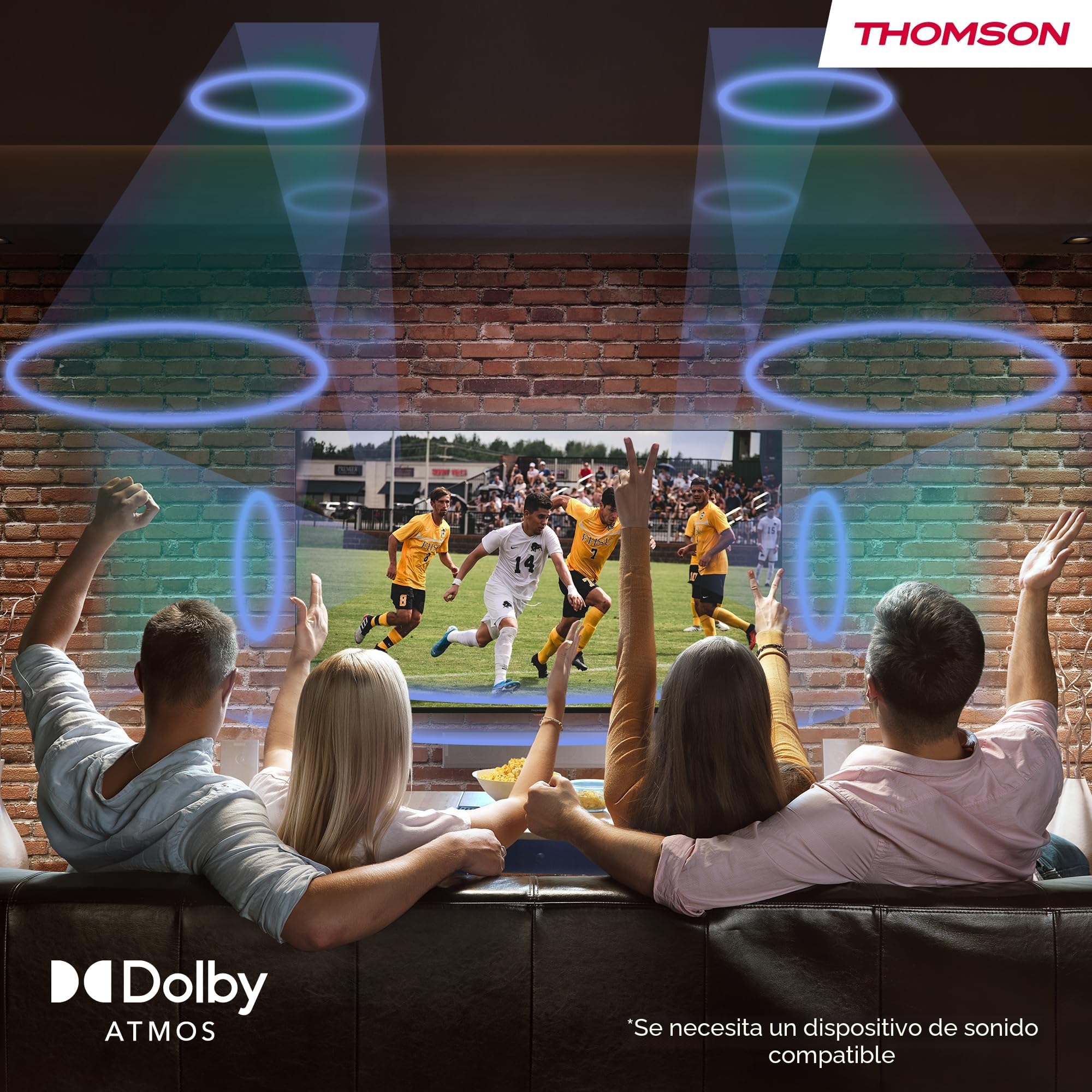 THOMSON 50 Pulgadas (126cm) QLED Google Smart TV, Wi-Fi,Dolby Audio, HDR10, Bluetooth 5.1, Triple-Tuner (Cable/Satélite/Antena), HDMI, Ci+, A+ Panel - 50QG4S14