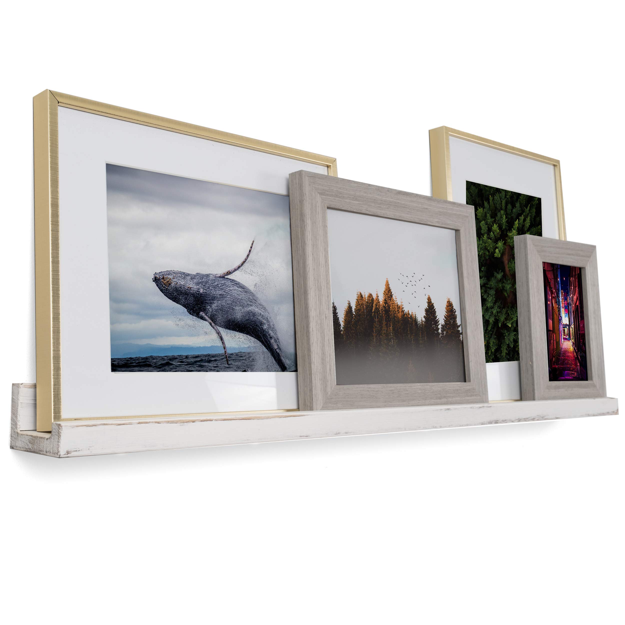 Snapshot of White Washed Wood Picture Ledges