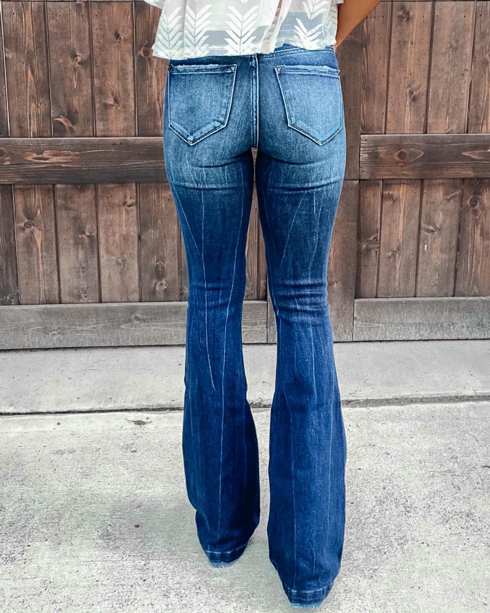 Jeans da Donna Temperamento Casual Primavera E Estate Femminile Strappato Pantaloni A Pedaggio Vita Piena di Strappati-Blu Scuro-m