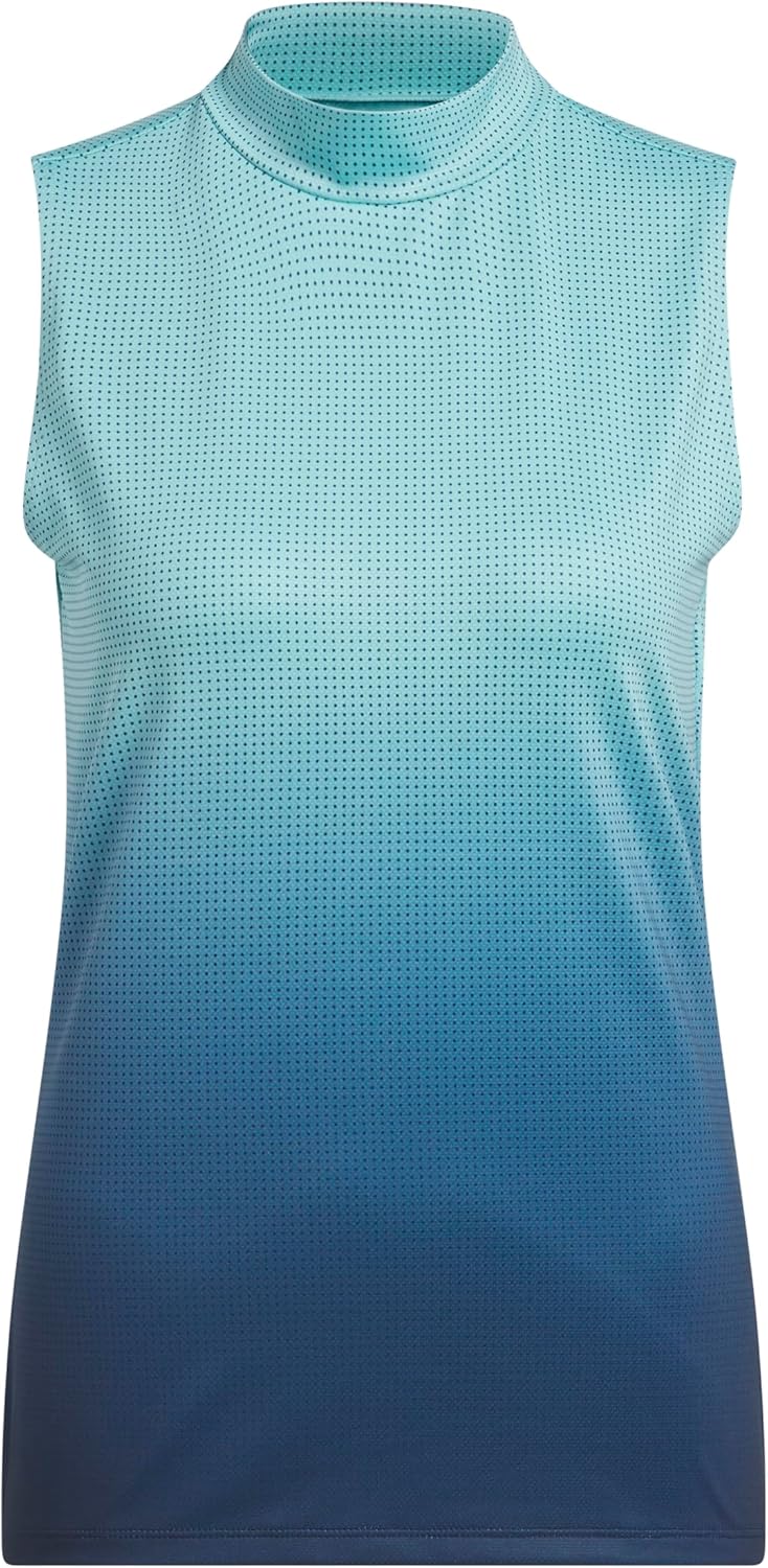 adidas Womens Ultimate365 Gradient Sleeveless Mock Neck Top