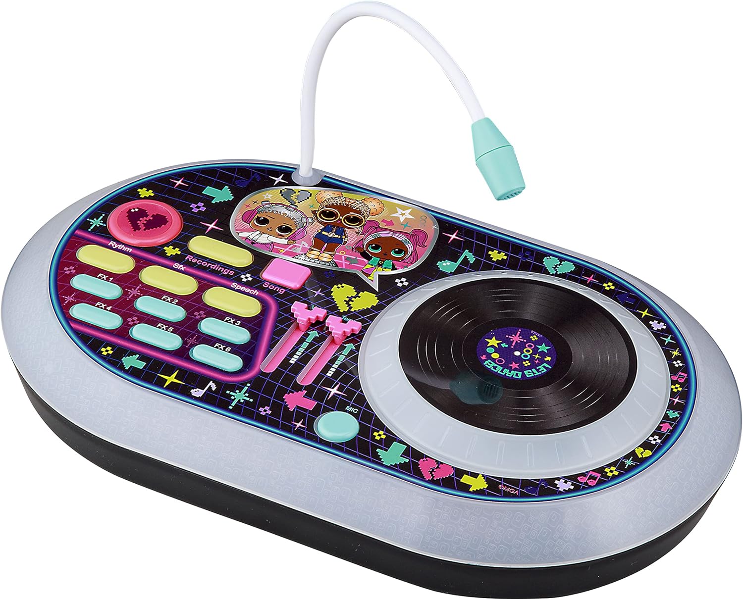 eKids LOL Surprise DJ Party Mixer Turntable Toy with Built