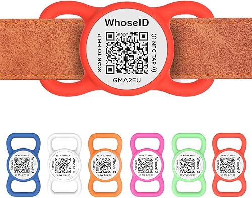 Miniatura 14 de WhoseID Etiqueta para perro con código QR con NFC, etiqueta de identificación de mascota personalizada, etiqueta de identificación de perro