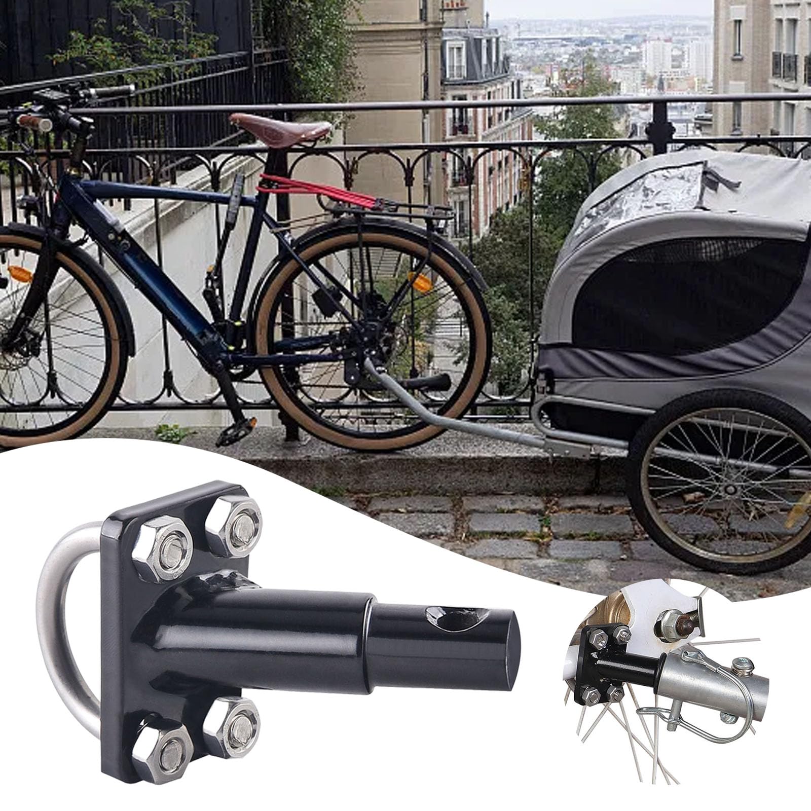 Attache pour Remorque de Vélo, Connecteur de Remorque Haute Capacité pour Transport Quotidien