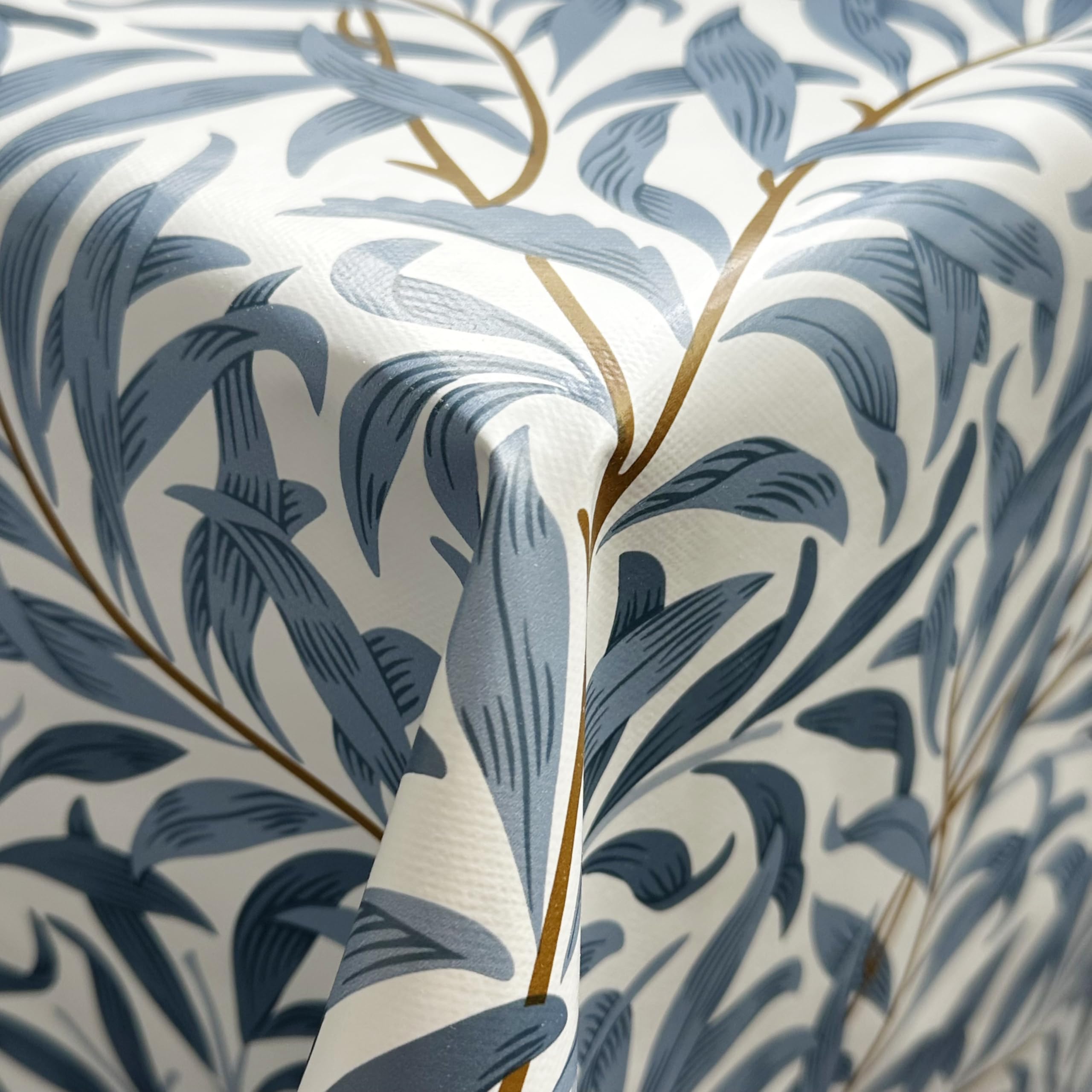 Glamour Secrets William Morris- Willow Bough Blue PVC Printed Pattern Tablecloth Material Fabric Metre