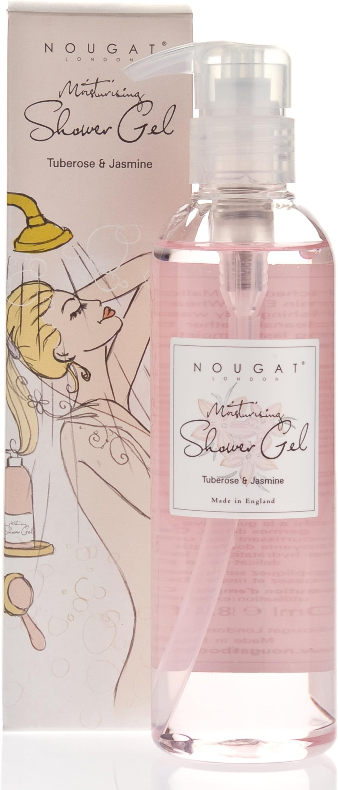Nougat London Moisturizing Shower Gel, Tuberose And Jasmine, 8.4-Fluid Ounce