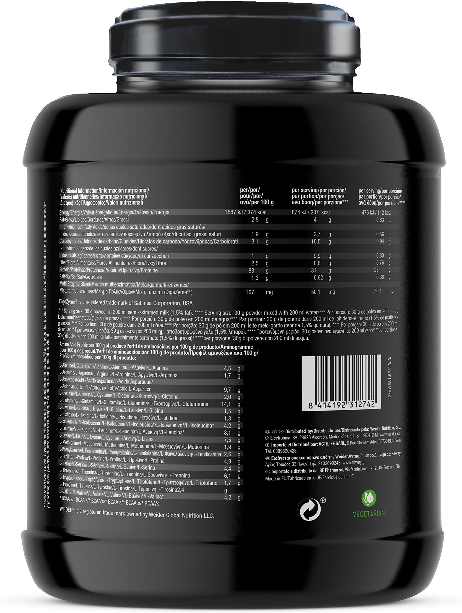 Weider Isolate Whey 100 CFM - 2 Kg Chocolate Fondant