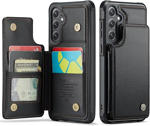 Kowauri Funda de piel sintética tipo cartera para Samsung Galaxy S23 FE, para mujeres y hombres, con ranura para tarjetero con bloqueo RFID, cierre