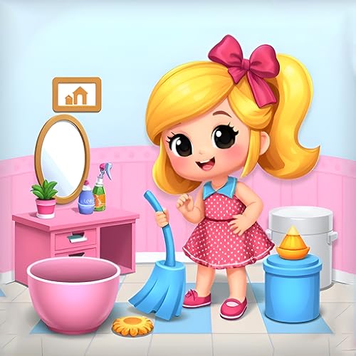 Doll House Cleaning ASMR Sounds Girls Makeover Game: Princess Fashion Design Perfect Tidy Messy Home Makeup Girl Games