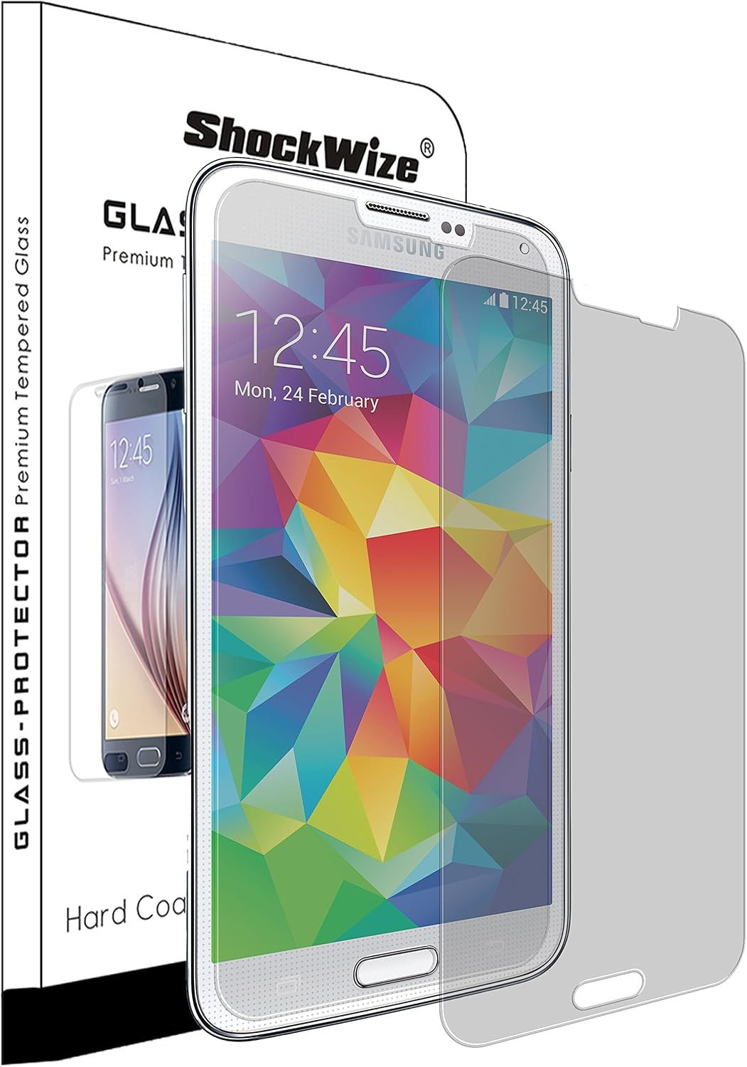 ShockWize [1 Pack] [Tempered Glass] .3mm Thin Ballistic Premium Real Glass Screen for Samsung Galaxy S5, Clear