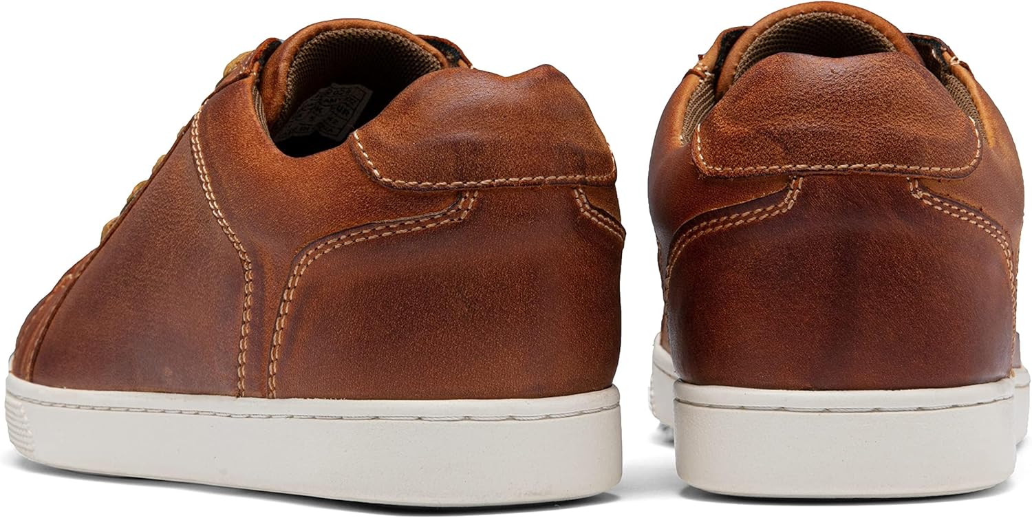 Jousen Men's Sneakers Leather Casual Shoes for Men Business Lace Up Dress Sneaker Mens Shoe - Image 6