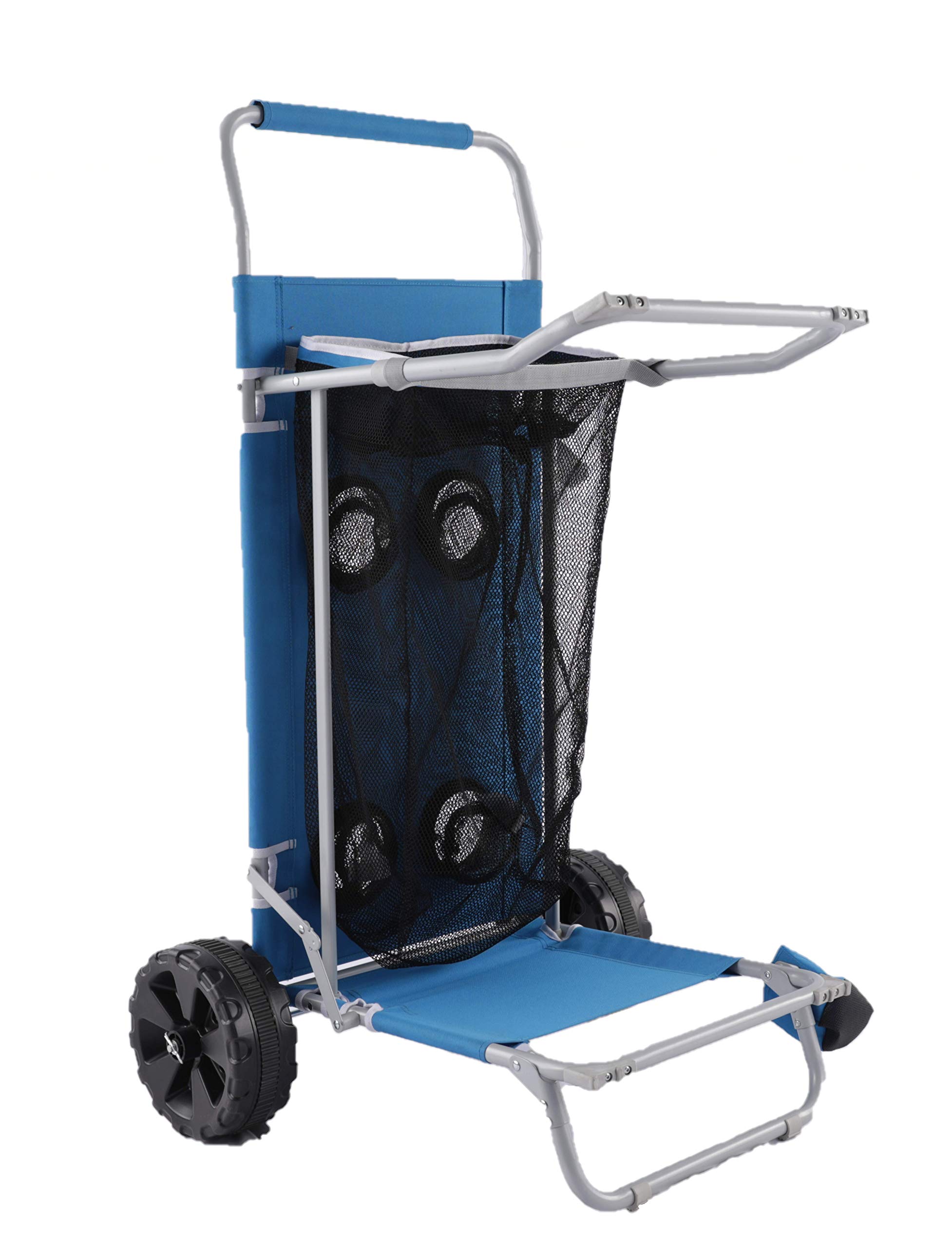 Old Bahama Bay Aluminum 100 lbs. Weight Capacity Large Wheel Folding Beach Cart
