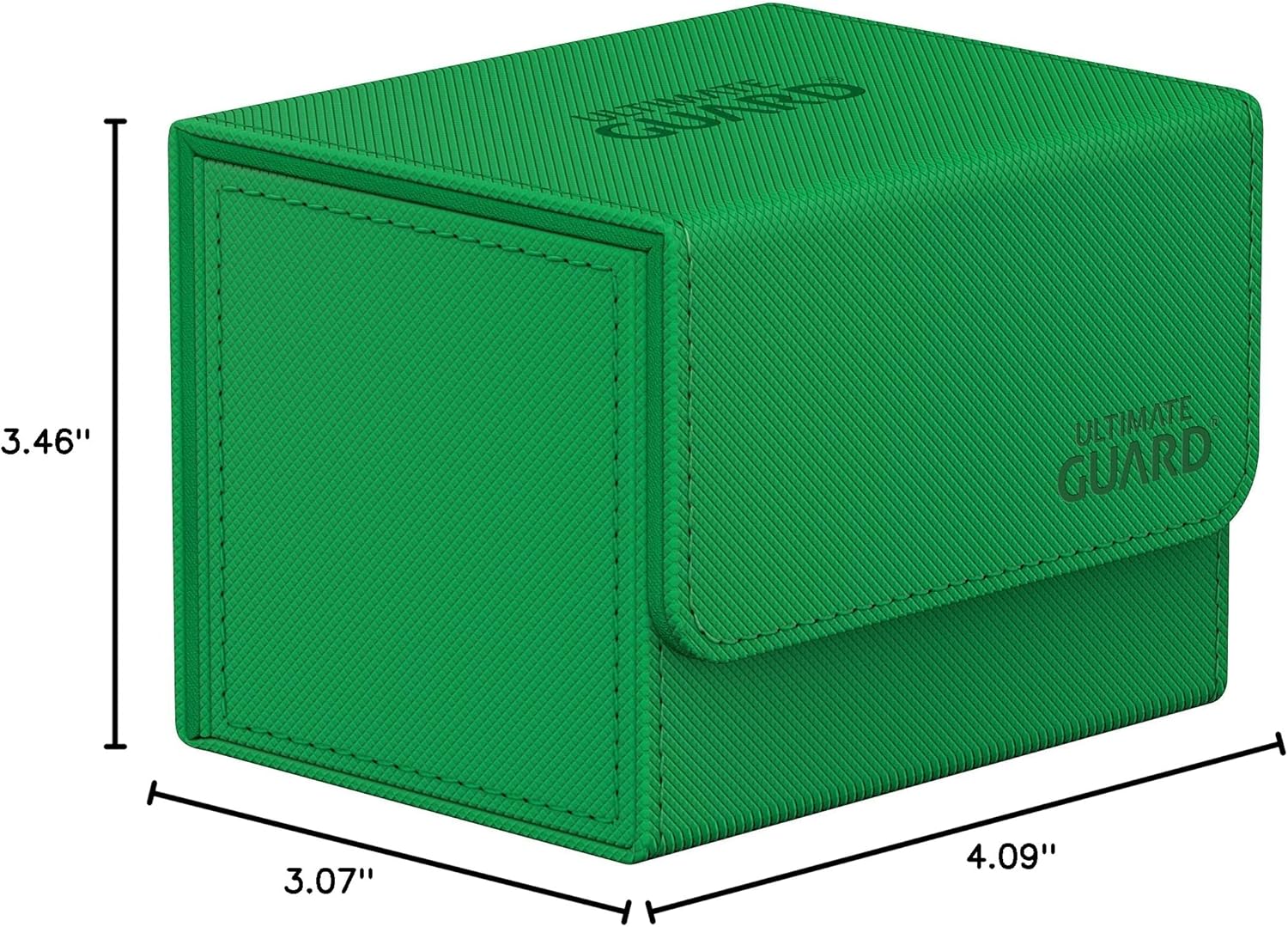 Ultimate Guard Sidewinder 100+, Deck Box for 100 Double-Sleeved TCG Cards, Green, Magnetic Closure & Microfiber Inner Lining for Secure Storage