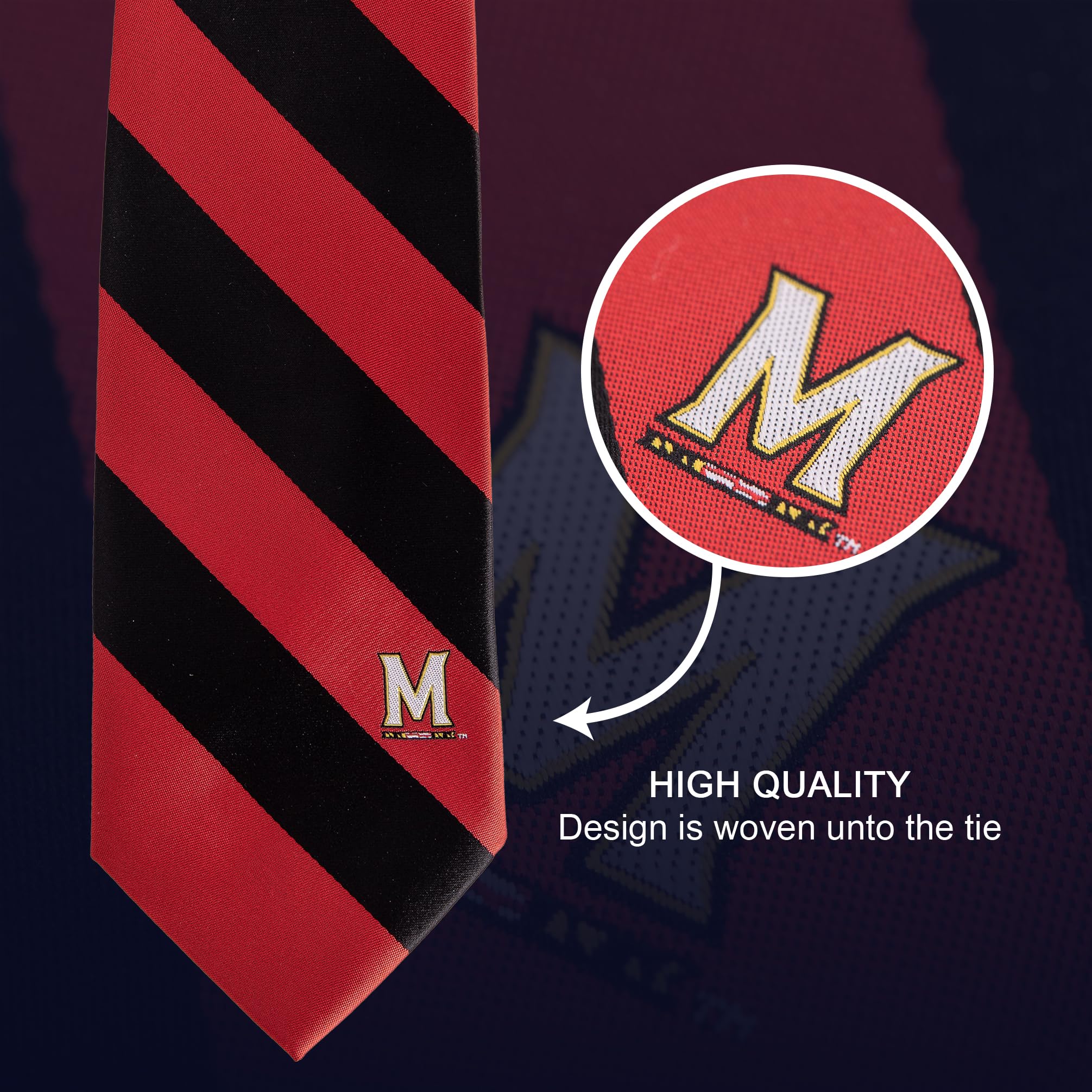 Desert Cactus University of Maryland Tie Terrapins UMD Terps, 100% Polyester, with Logo